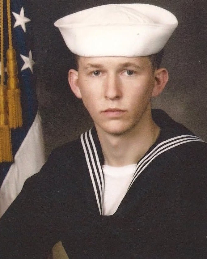 Rob Vandall in his U.S. Navy dress uniform